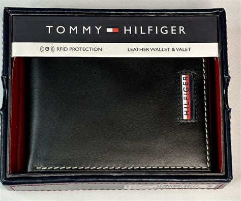 tommy hilfiger leather wallet & valet tri-fold rfid protection|Tommy Hilfiger eton bifold wallet.